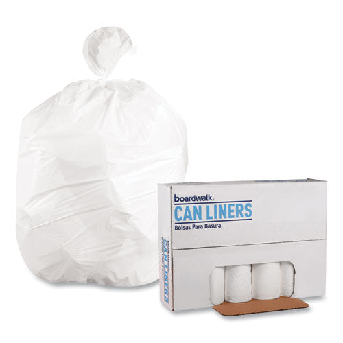 Low-density Waste Can Liners, 56 Gal, 0.6 Mil, 43" X 47", White, Perforated Roll, 25 Bags/roll, 4 Rolls/carton.