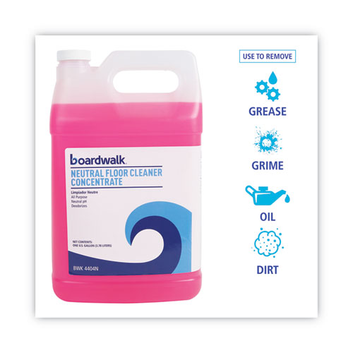 Neutral Floor Cleaner Concentrate, Lemon Scent, 1 Gal Bottle, 4/carton.