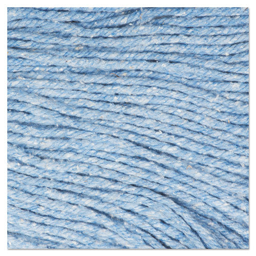 Super Loop Wet Mop Head, Cotton/synthetic Fiber, 5" Headband, Medium Size, Blue, 12/carton.