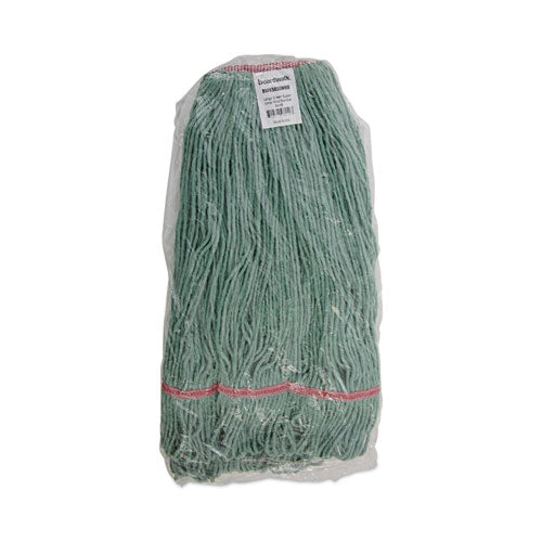 Mop Head, Premium Standard Head, Cotton/rayon Fiber, Large, Green