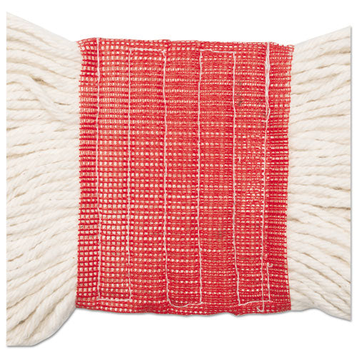 Super Loop Wet Mop Head, Cotton/synthetic Fiber, 5" Headband, Large Size, White.