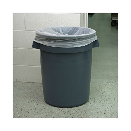 Low-density Waste Can Liners,33 Gal, 0.6 Mil, 33" X 39", White, Perforated Roll, 25 Bags/roll, 6 Rolls/carton