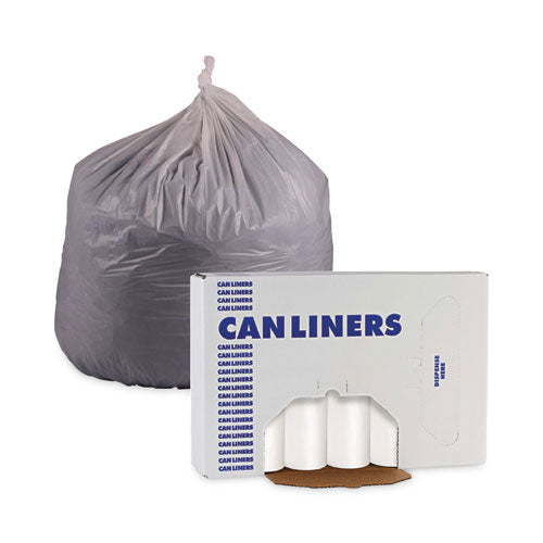 Low-density Waste Can Liners,55 Gal, 0.5 Mil, 38" X 58", White, Perforated Roll, 10 Bags/roll, 10 Rolls/carton