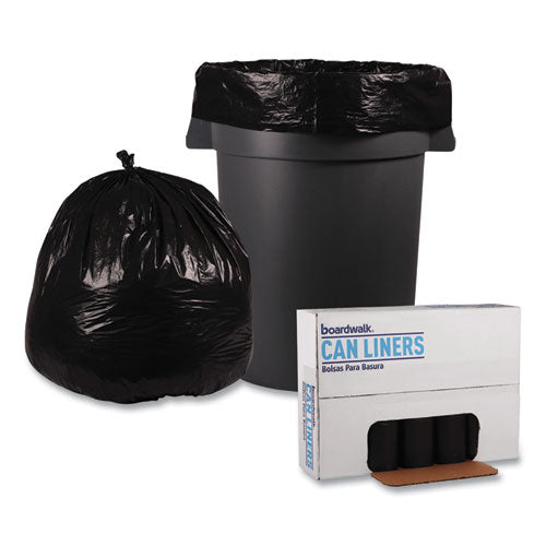 Recycled Low-density Polyethylene Can Liners, 45 Gal, 1.2 Mil, 40" X 46", Black, 10 Bags/roll, 10 Rolls/carton