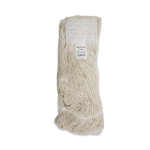 Mop Head, Pro Loop Web/tailband, Premium Saddleback Head, Ctn, 24-oz., Wh, 12/ct.