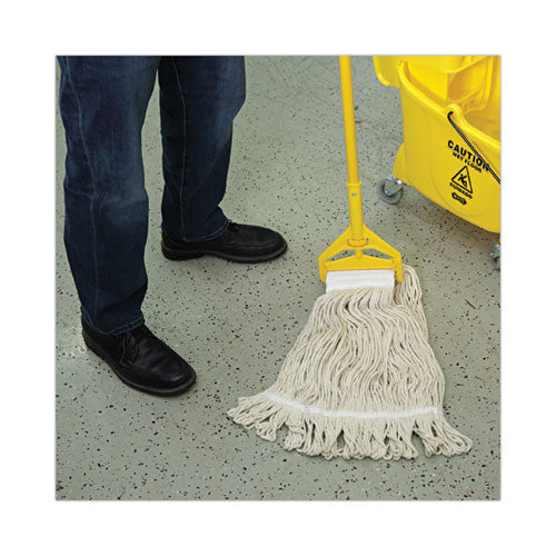 Mop Head, Pro Loop Web/tailband, Premium Saddleback Head, Ctn, 24-oz., Wh, 12/ct.