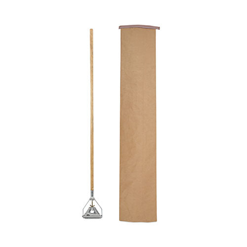 Quick Change Metal Head Wooden Mop Handle, Junior, 0.88" Dia X 54", Natural.