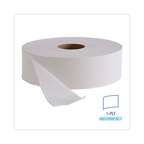 Jrt Bath Tissue, Jumbo, Septic Safe, 1-ply, White, 3.5" X 4,000 Ft, 6/carton