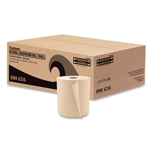 Hardwound Paper Towels, Nonperforated, 1-ply, 8" X 800 Ft, Natural, 6 Rolls/carton.