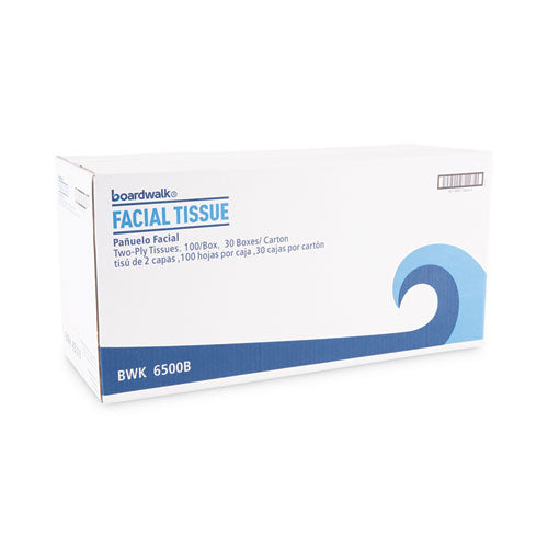 Office Packs Facial Tissue, 2-ply, White, Flat Box, 100 Sheets/box, 30 Boxes/carton.
