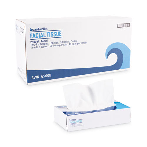 Office Packs Facial Tissue, 2-ply, White, Flat Box, 100 Sheets/box, 30 Boxes/carton.
