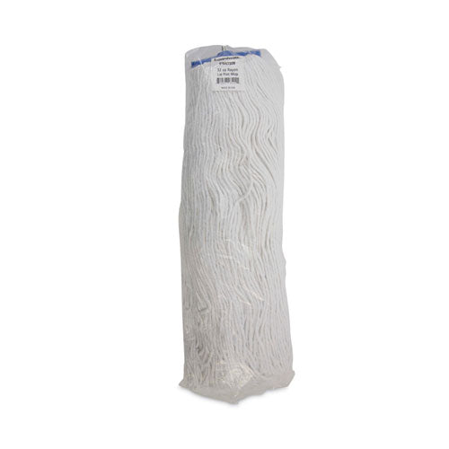 Mop Head, Economical Lie-flat Head, Rayon Fiber, 32-oz., White, 12/carton.