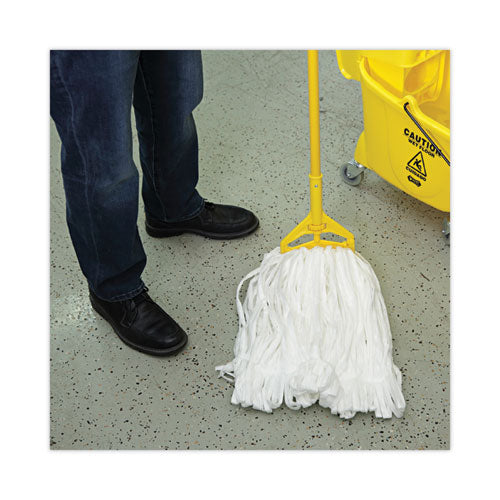 Mop Head, Looped, Enviro Clean With Tailband, Large, White, 12/carton.