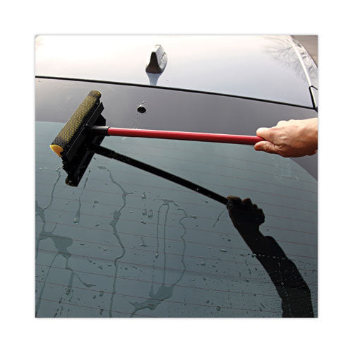 General-duty Squeegee, 8" Wide Blade, Black/red, 21" Handle.