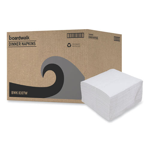 Dinner Napkin, 1-ply, 17 X 17, White, 250/pack, 12 Packs/carton.