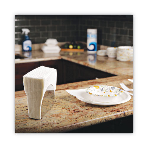 1/4-fold Lunch Napkins, 1-ply, 11.8" X 11.2", White, 6,000/carton.