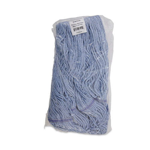 Mop Head, Loop-end, Cotton With Scrub Pad, Medium, 12/carton.