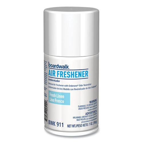 Metered Air Freshener Refill, Fresh Linen Scent Refill, 7 Oz Aerosol Can, 12/carton