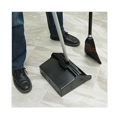 Flag Tipped Poly Lobby Brooms, Flag Tipped Poly Bristles, 38" Overall Length, Natural/black, 12/carton.