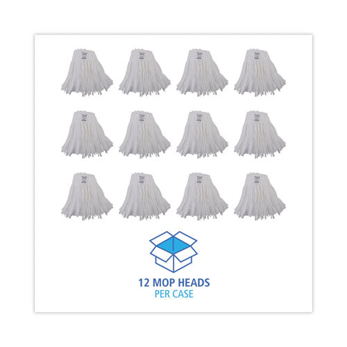 Nonwoven Cut End Edge Mop, Rayon/polyester, #20, White, 12/carton.