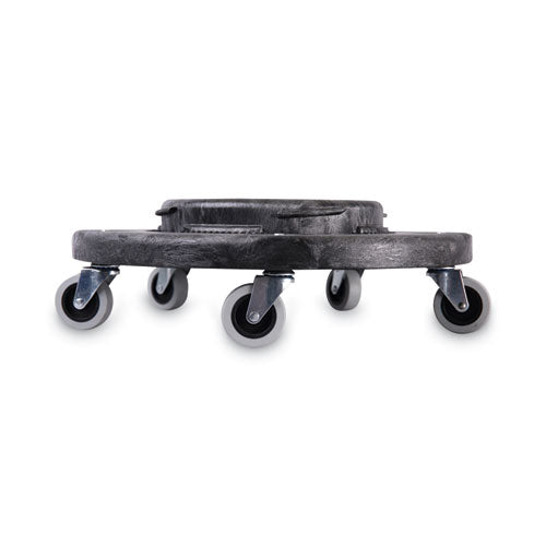 Refuse Container Utility Dolly, 300 Lb Capacity, 18.25" Diameter, Gray.