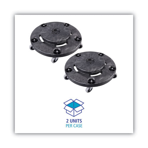 Refuse Container Utility Dolly, 300 Lb Capacity, 18.25" Diameter, Gray.