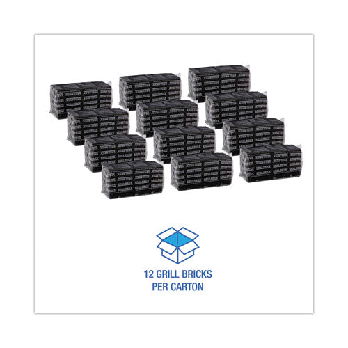 Grill Brick, 8 X 4, Black, 12/carton.