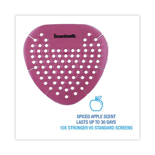 Gem Urinal Screens, Spiced Apple Scent, Red, 12/box