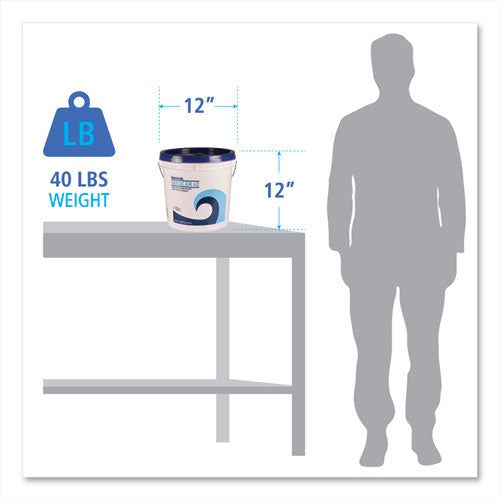 Low Suds Industrial Powder Laundry Detergent, Fresh Lemon Scent, 40 Lb Pail.