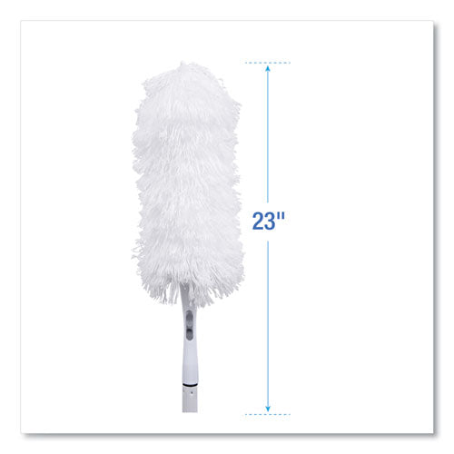 Microfeather Duster, Microfiber Feathers, Washable, 23", White.
