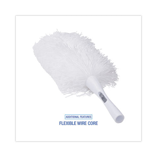 Microfeather Duster, Microfiber Feathers, Washable, 23", White.