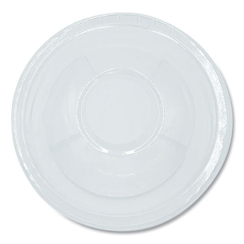 Pet Cold Cup Dome Lids, Fits 9 Oz To 10 Oz Pet Cups, Clear, 100/pack.