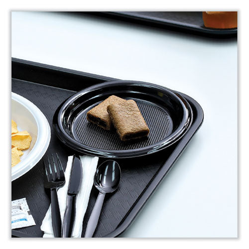 Hi-impact Plastic Dinnerware, Plate, 6" Dia, Black, 1,000/carton.