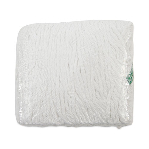 Loop End Rayon Mop Head, Rayon, Medium, 14 Oz, White, Dozen.