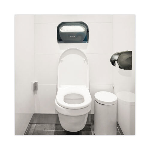 Toilet Seat Cover Dispenser, 17.25 X 3.13 X 11.75, Smoke Black.