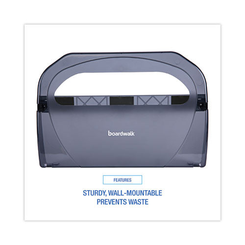 Toilet Seat Cover Dispenser, 17.25 X 3.13 X 11.75, Smoke Black.