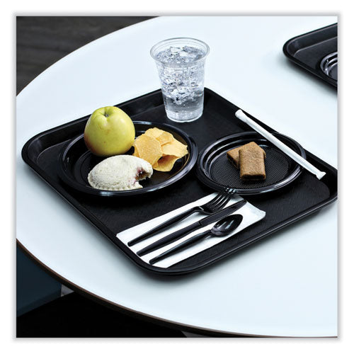 Heavyweight Wrapped Polystyrene Cutlery, Teaspoon, Black, 1,000/carton.