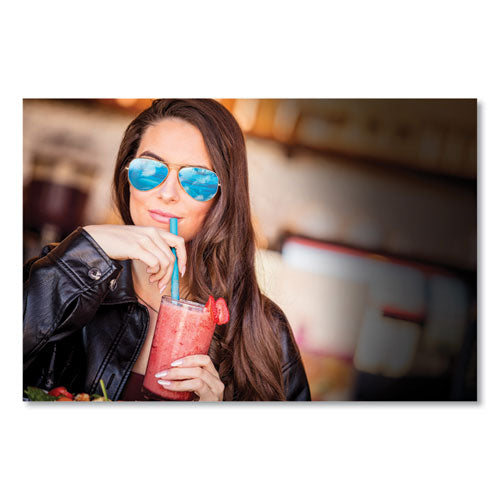 Marine Biodegradable Straws, 7.75", Ocean Blue, 6,000/carton.