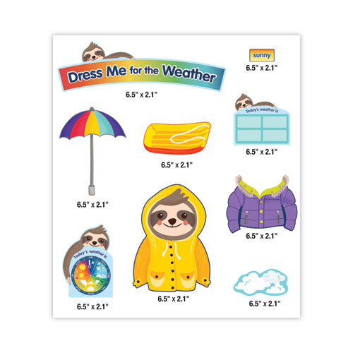 Curriculum Bulletin Board Set, Dress Me For The Weather, 54 Pieces.