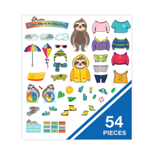 Curriculum Bulletin Board Set, Dress Me For The Weather, 54 Pieces.