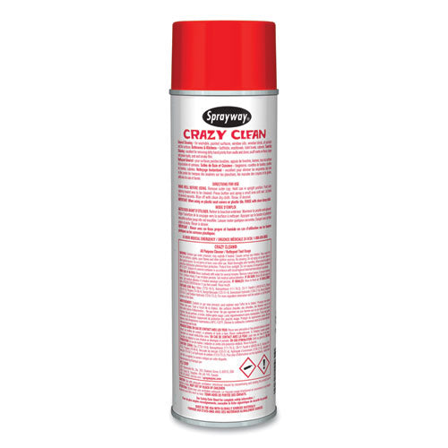 Crazy Clean All Purpose Cleaner, Floral Scent, 19 Oz Aerosol Spray, Dozen.