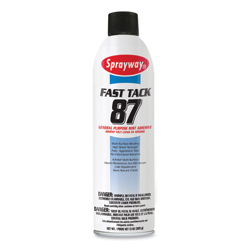 Fast Tack 87 General Purpose Mist Adhesive, 13 Oz Aerosol Spray, Dries White, Dozen