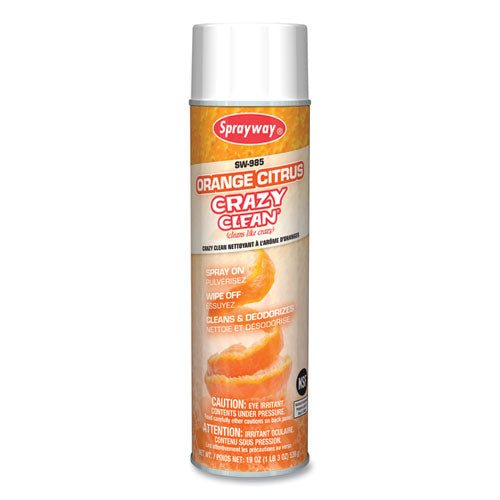 Orange Citrus Crazy Clean, Orange Scent, 19 Oz Aerosol Spray, Dozen.
