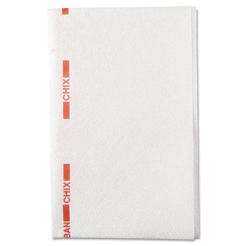 Food Service Towels, Cotton, 13 X 21, White/red, 150/carton