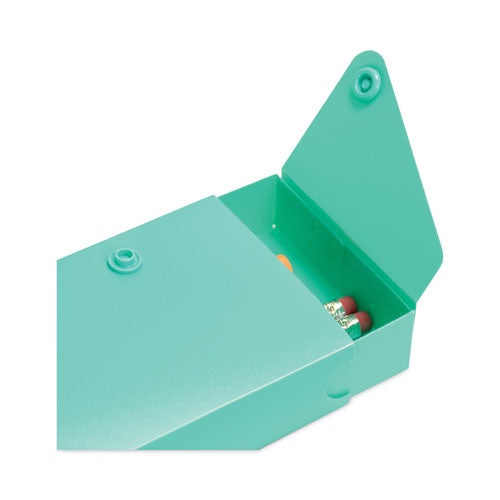 Slider Pencil Case,11.43 X 9.5 X 0.6, Sandy Gray, Seafoam Green,Seaside Blue, Sunset Red, Sunny Yellow, 24/carton