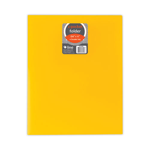 Two-pocket Heavyweight Poly Portfolio Folder, 11 X 8.5, Yellow, 25/box.
