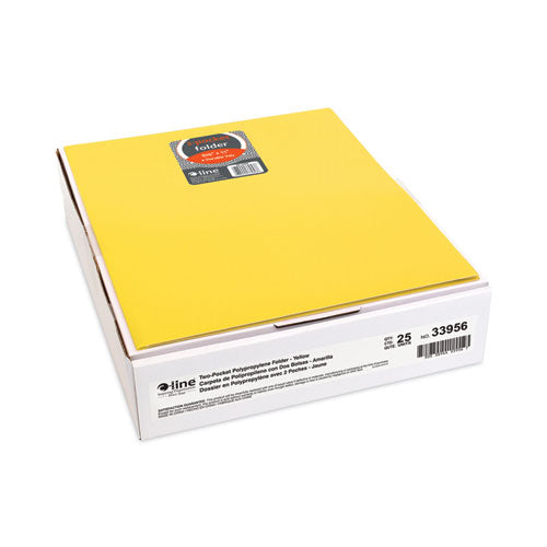Two-pocket Heavyweight Poly Portfolio Folder, 11 X 8.5, Yellow, 25/box.