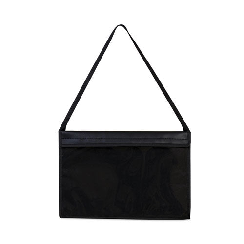 1-pocket Shop Ticket Holder W/strap And Black Stitching, 75-sheet, 9 X 12.