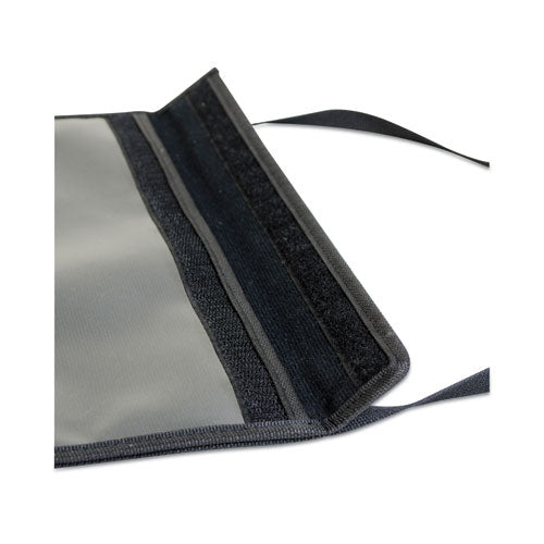 1-pocket Shop Ticket Holder W/strap And Black Stitching, 75-sheet, 9 X 12.