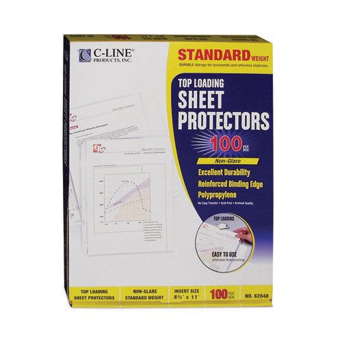 Standard Weight Polypropylene Sheet Protectors, Non-glare, 2", 11 X 8.5, 100/box.